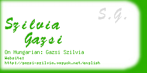 szilvia gazsi business card